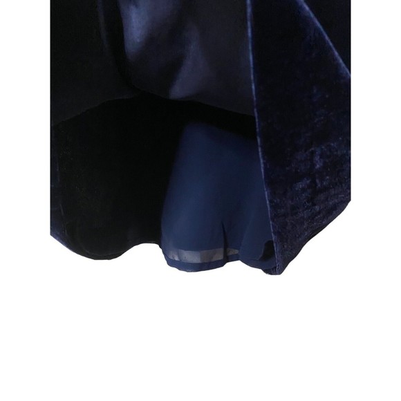 New J. Crew Blue Velvet lined Tank Top Cami Sleeveless round neck Drapey Sz 2 - Picture 5 of 11